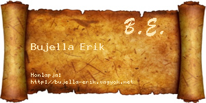 Bujella Erik névjegykártya